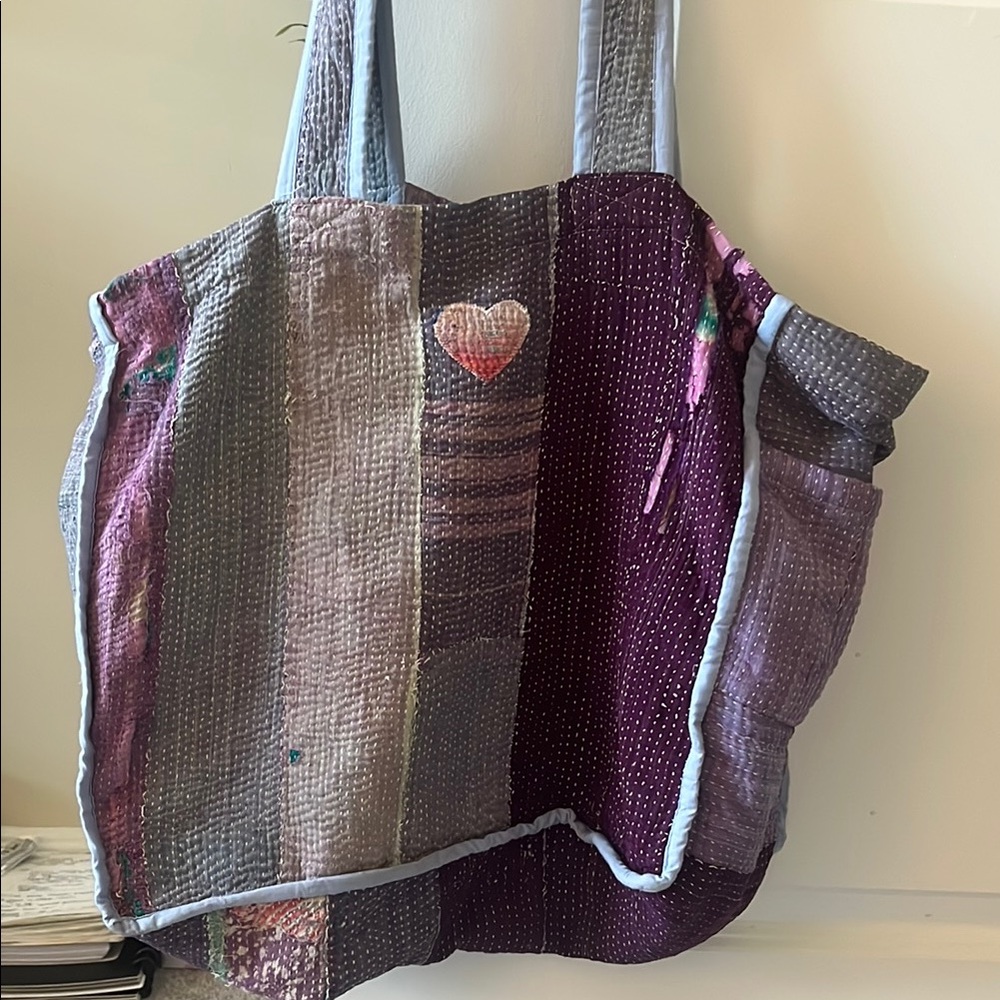 Patchwork Purple Tote Bag